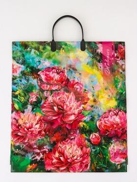 Пакет подарочный «Живопись», полиэтиленовый с пластиковой ручкой, 40×44, 100 мкм