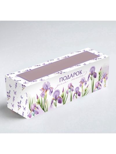 Коробка складная с окном «Подарок для тебя», 5.5×18×5.5 см