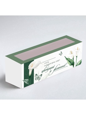 Коробка складная с окном «Прекрасный день», 5.5?18?5.5 см (комплект 5 шт)