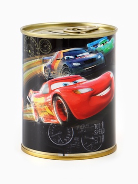 Копилка металлическая, 9.5 см?7.5 см?7.5 см «Молния Маккуин», Тачки (комплект 2 шт)