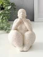 Сувенир полистоун "Пышечка. Удивление" белый песок 11,5х11х16см - фото 61086855