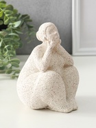 Сувенир полистоун "Пышечка. Удивление" белый песок 11,5х11х16см - фото 61086856