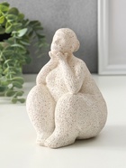 Сувенир полистоун "Пышечка. Удивление" белый песок 11,5х11х16см - фото 61086858