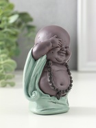 Сувенир полистоун "Счастливый хотей" зелёно-коричневый 5х7,5х10 см - фото 61086881