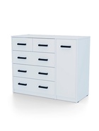 УЦЕНКА Комод 5 ящиков с дверью, 1100×480×900, Белый 10958685 - фото 3917670
