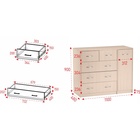 УЦЕНКА Комод 5 ящиков с дверью, 1100×480×900, Белый 10958685 - фото 3917671