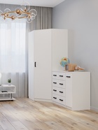 УЦЕНКА Комод 5 ящиков с дверью, 1100×480×900, Белый 10958685 - фото 3917674