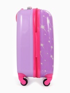 УЦЕНКА Чемодан дет Девочка 18", 30×21×43 см, отд на молнии, 4 колеса, сиреневый 10958702