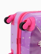 УЦЕНКА Чемодан дет Девочка 18", 30×21×43 см, отд на молнии, 4 колеса, сиреневый 10958702