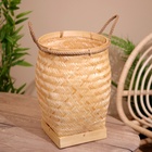 УЦЕНКА Корзина плетёная, из бамбука 30×30×40 см - Фото 5