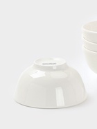 Салатники Доляна White Label, набор 4 шт., 400 мл, фарфор, белые 10881402