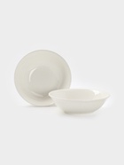 Тарелки глубокие Доляна White Label, набор 2 шт., 1.5 л, фарфор, белые - фото 60873304