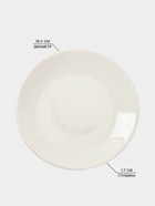 Тарелки Доляна White Label, набор 4 шт., d=18.5 см, фарфор, белые - фото 60873314