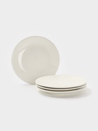 Тарелки Доляна White Label, набор 4 шт., d=18.5 см, фарфор, белые - фото 60873315