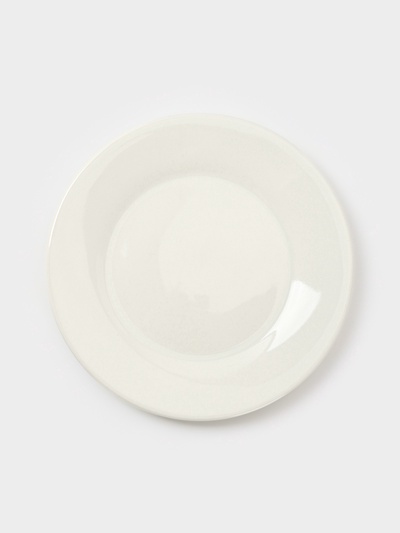 Тарелки Доляна White Label, набор 4 шт., d=20 см, утолщенный край, фарфор, белые
