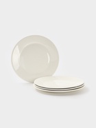 Тарелки Доляна White Label, набор 4 шт., d=22.5 см, фарфор, белые - фото 60873327