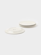 Тарелки Доляна White Label, набор 4 шт., d=22.5 см, утолщенный край, фарфор, белые - Фото 5