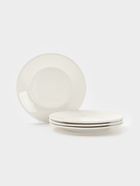 Тарелки десертные Доляна White Label, набор 4 шт., d=15 см, фарфор, белые - фото 60873333