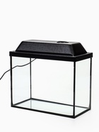 УЦЕНКА Аквариум «Прямоугольный Атолл» с крышкой, 16 литров, 35×17×27/32 см, чёрный - Фото 8