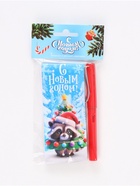 Подарочный набор новогодний «Енотик», блокнот, вечный карандаш, сменные грифели - фото 61613450