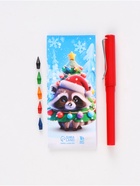 Подарочный набор новогодний «Енотик», блокнот, вечный карандаш, сменные грифели - фото 61613454