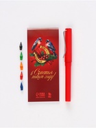 Подарочный набор новогодний «С Новым годом», блокнот, вечный карандаш, сменные грифели - фото 61613465