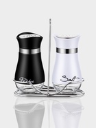 Набор для специй "Сияние.Black/White", 2 шт, на подставке - фото 61086926