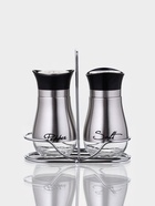 Набор для специй "Сияние.Silver", 2 шт, на подставке - фото 61086932