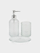 Набор для ванной "Перелив", 3 предмета (дозатор для мыла, стакан, мыльница) - фото 60873380