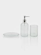 Набор для ванной "Перелив", 3 предмета (дозатор для мыла, стакан, мыльница) - фото 60873381