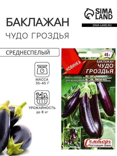 Семена Баклажан «Чудо гроздья», 10 шт., «Семторг»