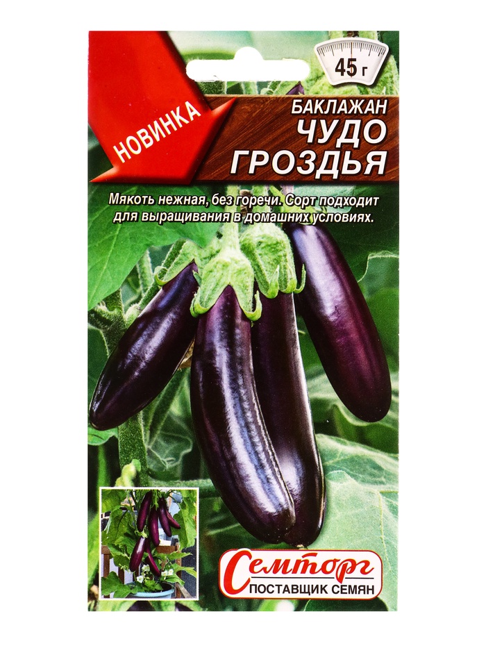 Семена Баклажан «Чудо гроздья», 10 шт., «Семторг» - Фото 1