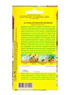 Семена Огурец Китайский великан Семторг, Ц/П СТ,10 шт. (комплект 3 шт) - фото 61613684