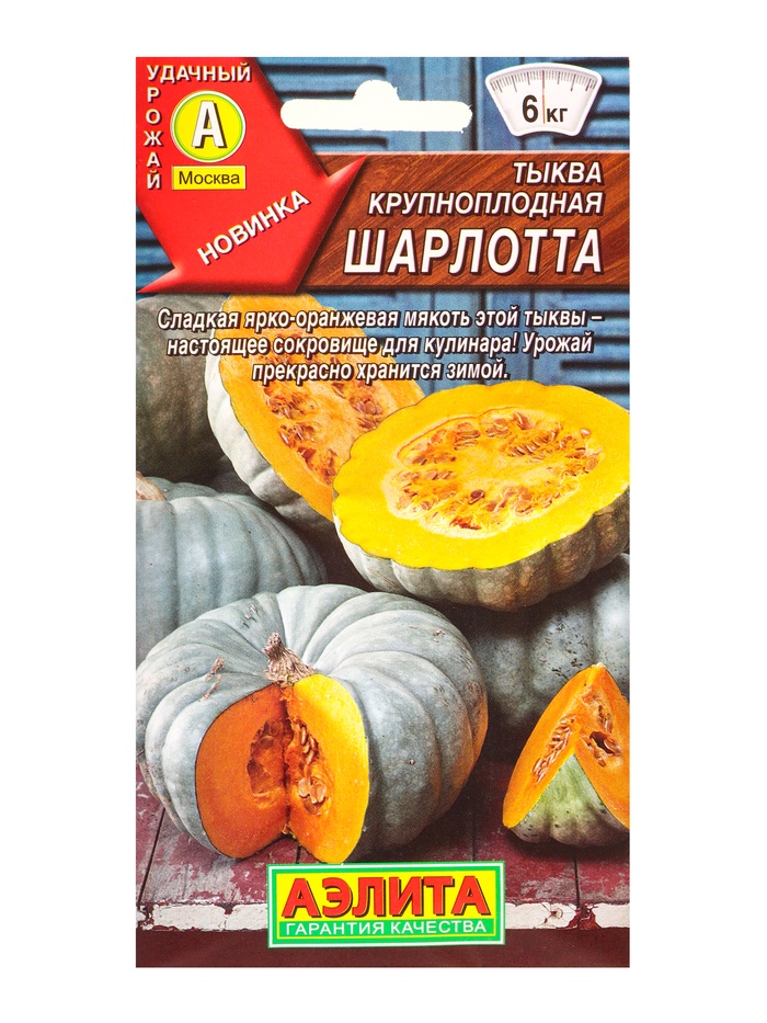 Семена Тыква крупноплодная «Шарлотта», 2 г, «Агрофирма АЭЛИТА» - Фото 1