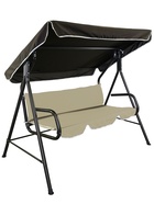 Качели садовые «Муза», 120×190×150 см, максимальная нагрузка 180 кг, коричневые - фото 61951771