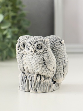 Фигурка «Три совы на пне», 7 см