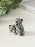 Брелок для ключей на кольце «Котенок с поднятой лапкой маленький», 3.5 см - фото 61613996