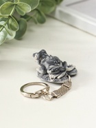 Брелок для ключей на кольце «Лягушка на листе маленькая», 2 см - Фото 3