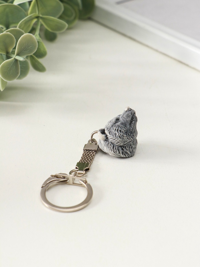 Брелок для ключей на кольце «Голова медведя маленькая», 2.5 см - Фото 1