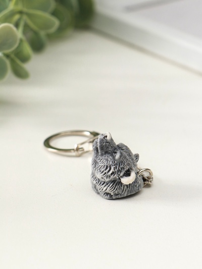 Брелок для ключей на кольце «Голова медведя маленькая», 2.5 см