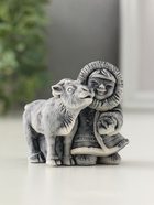 Фигурка «Девочка с оленёнком», 6.4 см - Фото 1