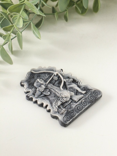 Магнит на холодильник «Охотник с луком (барельеф)», 8 см