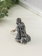 Брелок для ключей на кольце «Девочка со щенком и бубном маленькая», 4.8 см - фото 809343446