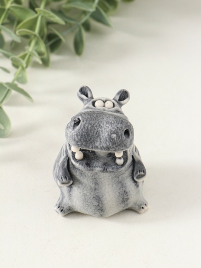Фигурка «Бегемот сидит», 7 см