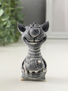 Фигурка «Кот худой с рыбой», 9.5 см - фото 61719474