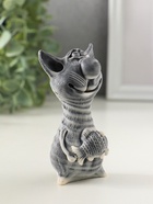 Фигурка «Кот худой с рыбой», 9.5 см - фото 61614195