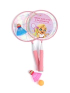 УЦЕНКА Набор для бадминтона ONLYTOP «Милашка»: 2 ракетки 44 см, 2 волана, мяч, чехол, розовый - Фото 4