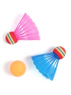 УЦЕНКА Набор для бадминтона ONLYTOP «Милашка»: 2 ракетки 44 см, 2 волана, мяч, чехол, розовый - Фото 9