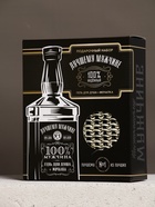 Подарочный набор «Лучшему мужчине», гель для душа во флаконе виски, чёрный и мочалка лента, Чистое счастье - фото 61614328