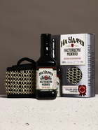 Подарочный набор «На удачу», гель для душа во флаконе виски, чёрный и мочалка лента, Чистое счастье - фото 61614332